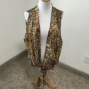 🍏 Magic It Fits Chiffon Blouse Animal Print OSFM